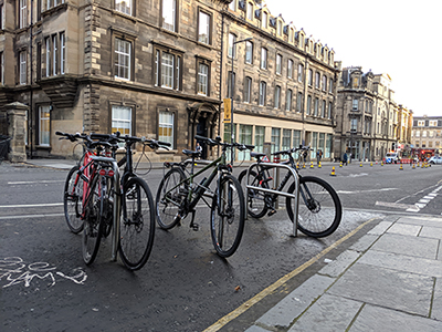 Bike stands at Charles Stewart House